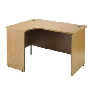 Jemini Oak Left Hand Panel End Radial Desk 1800mm KF838070