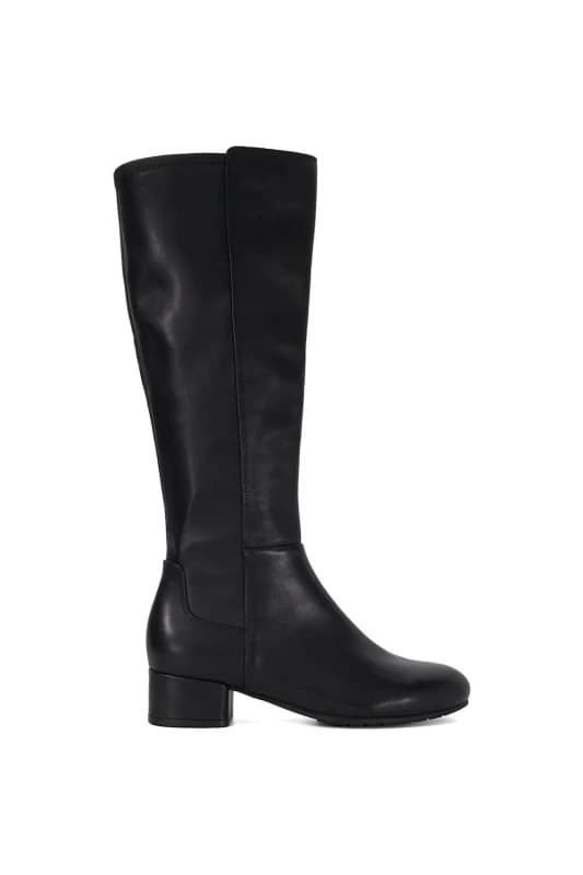 Dune London Womens 'Tayla' Leather Knee High Boots in Black Size: 3 Black Female 3