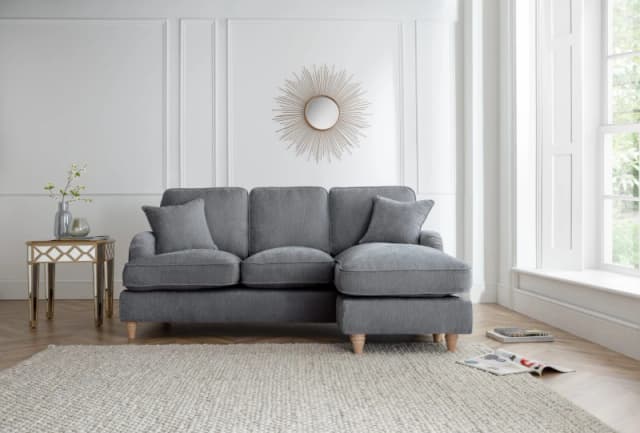 The Great Sofa Company Orla Right Hand Chaise Sofa Manhattan Charcoal Charcoal Unisex