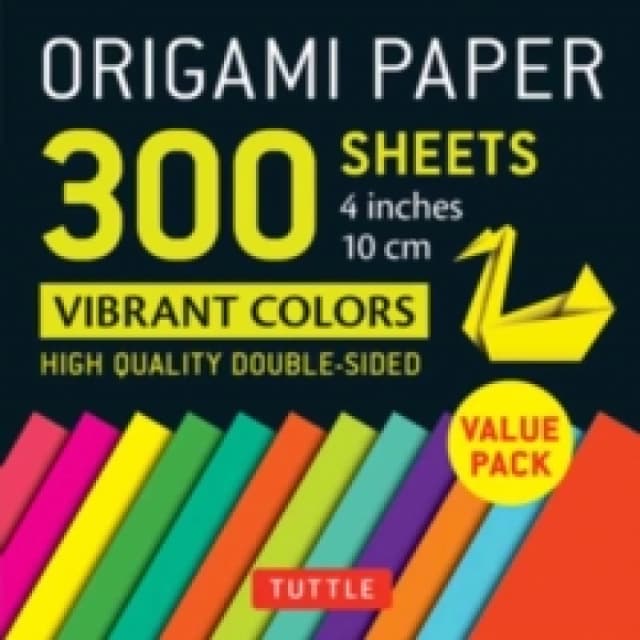 Origami Paper 300 sheets Vibrant Colors 4" (10 cm) : Tuttle Origami Paper: Double-Sided Origami Sheets Printed with 12 Different Designs Notebook / bl