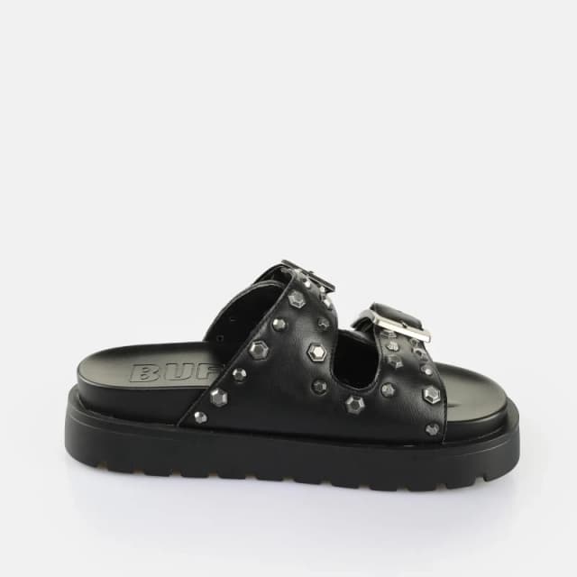 Buffalo Womens mules Buffalo Raya Ari Stud - Vegan Nappa Noir Female 41