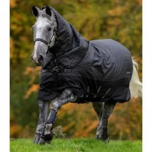 Amigo Bravo 1200D Reflectech Plus Medium Turnout Rug - Black/Reflect