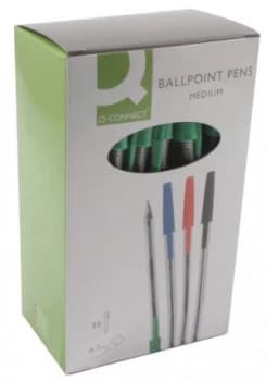 Q Connect Ballpen Medium Green - 50 Pack