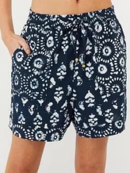 Monsoon Anjali Batik Shorts - Navy Size M Women