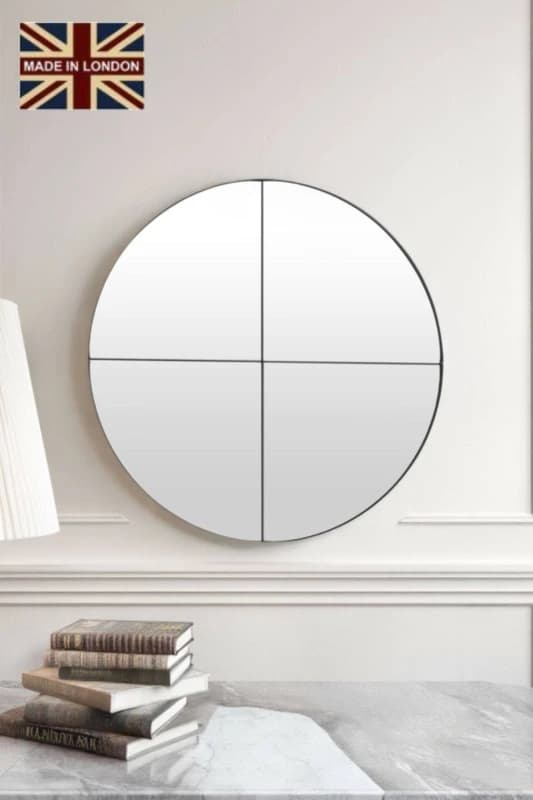 Yearn Mirrors Yearn Mirrors Yearn Astoria Round Wall Mirror in Black One Size Unisex 0716053065452
