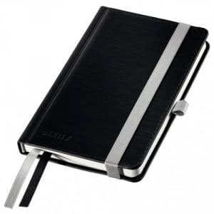 Style Notebook Hard Cover A6 Ruled Satin Black - Outer Carton of 5