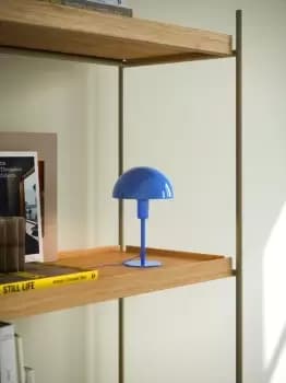 Ellen Indoor Bedroom Living Dining Office Mini Table Lamp Light in Blue (Diam) 16cm