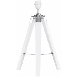 Minisun - Distressed Tripod Table Lamp Base - White