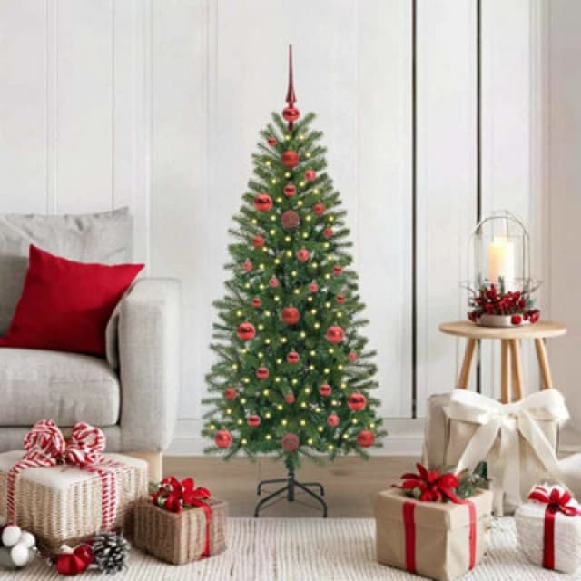 Vidaxl Artificial Christmas Tree With 150 Leds Green 120 Cm Pe And Pvc