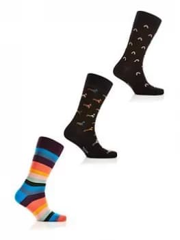 Ps Paul Smith Mens 3 Pack Mixed Socks - Multi