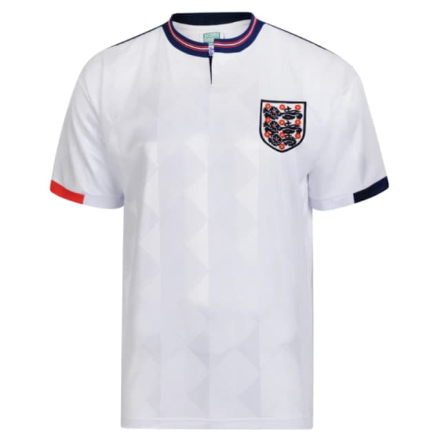 Score Draw England 1989 Retro Football Shirt ENG89HPYSS-L L Mens Sportswear