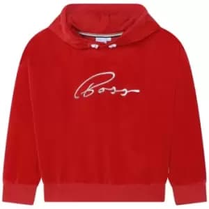 Boss Boss Logo Over The Head Hoodie Juniors - Red