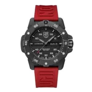 Luminox Master Carbon Seal 3860 Series Automatic Black Dial Red Rubber Strap Mens Watch XS.3875