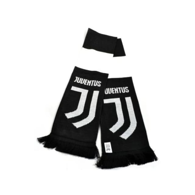Juventus Fc Mens Supporters Bar Scarf in Black Male One Size