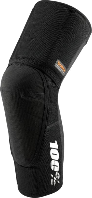 100% Teratec Plus Bicycle Knee Protectors, black, Size XL for Men
