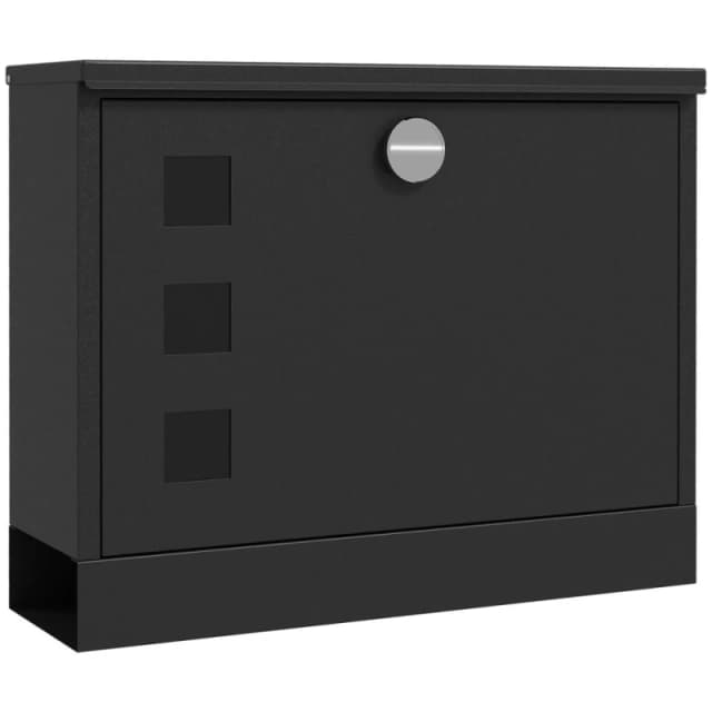 HOMCOM Wall Mounted Letterbox Mailbox with Windows and Keys Easy to Install - Homcom 5056725353285