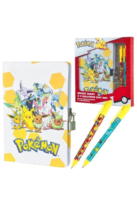 Pokemon Diary And Ballpens Set Multi