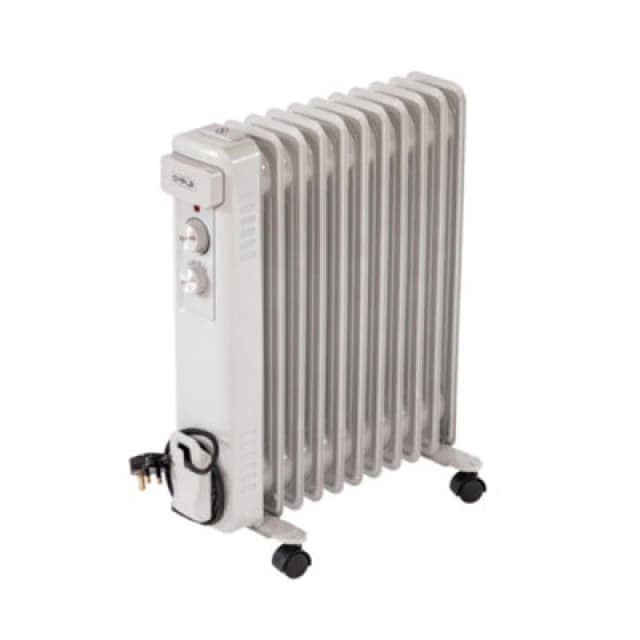 Oypla 11 Fin Portable Oil Filled Radiator Electric Heater in White White Unisex