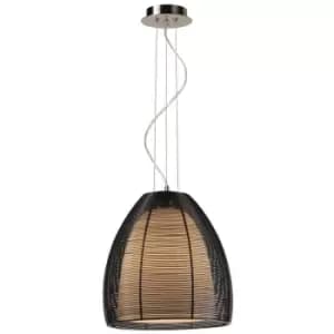 Zumaline Lighting - Zumaline PicoLarge Dome Pendant Ceiling Light, Black, 1x E27