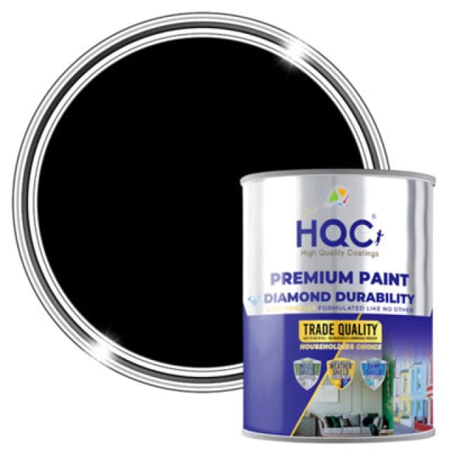 Hqc Blackboard & Chalkboard Paint - Easy Clean, Writable & Erasable Surface - Black - 1L