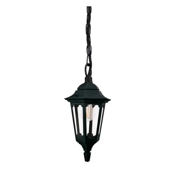 Elstead Parish Mini Pendant Porch Lantern - Black