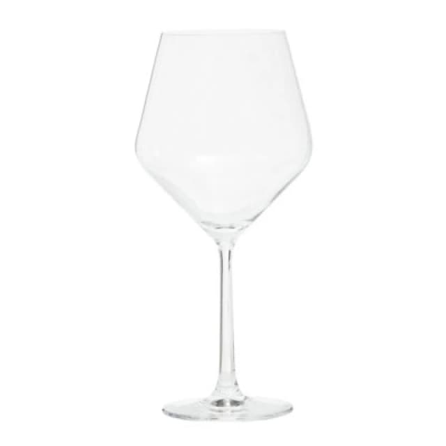 Orsina Versatile Set Of 2 Lead Free Crystal Burgundy Glasses, Lead Free Drink Glass, Elegant Crystal Glass