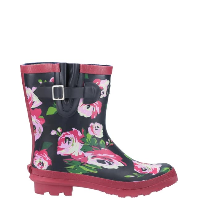 Cotswold Paxford Wellington Boot Black/Flower Female 4 TX31802