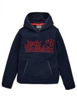 Jack Wolfskin Boys Modesto Hoodie - Navy/Red
