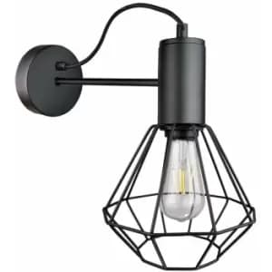 Keter Lighting - Keter Lars Wall Lamp Black, 25cm, 1x E27