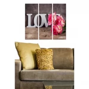 MDF64311007 Multicolor Decorative MDF Painting (3 Pieces)