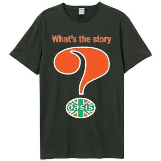 Amplified Amplified Men What's The Story Oasis T-Shirt in Charcoal Size: X-Small Charcoal XS Male 5063107999702