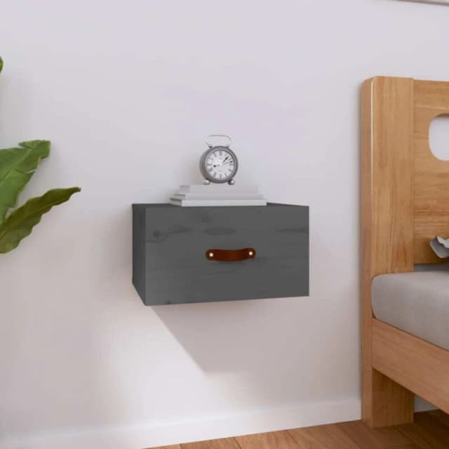 Vidaxl Wall-mounted Bedside Cabinet Grey 40X29.5X22 Cm, Grey 820990