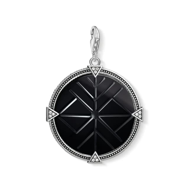 Thomas Sabo Vintage Charm Coin Pendant - Black One Size