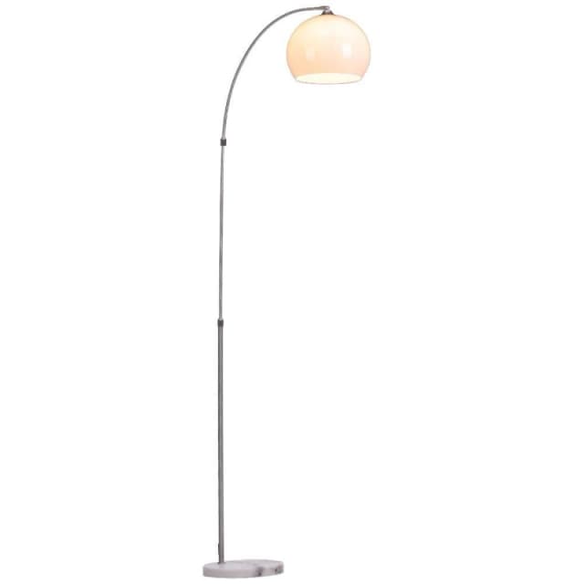 Kabinet UK Modern Arched Floor Lamp with Marble Base Floor Lamps One size White 42377801000