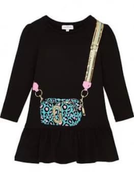The Marc Jacobs Girls Trompe L'Oeil Peplum Dress - Black