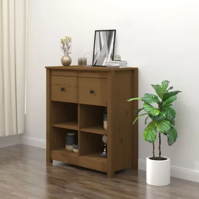 VIDAXL Sideboard Honey Brown 70x35x80cm Solid Wood Pine vidaXL 8720286922583