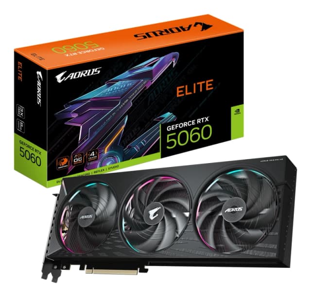 Gigabyte GeForce RTX 5060 8GB AORUS ELITE Graphics Card 4719331356392