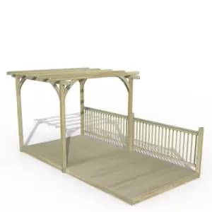 Forest Garden Ultmia Pergola and Decking Kit 4.8m with 2 x Balustrade