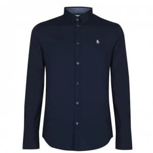 Original Penguin Original Penguin Poplin Long Sleeve Shirt - Navy 413