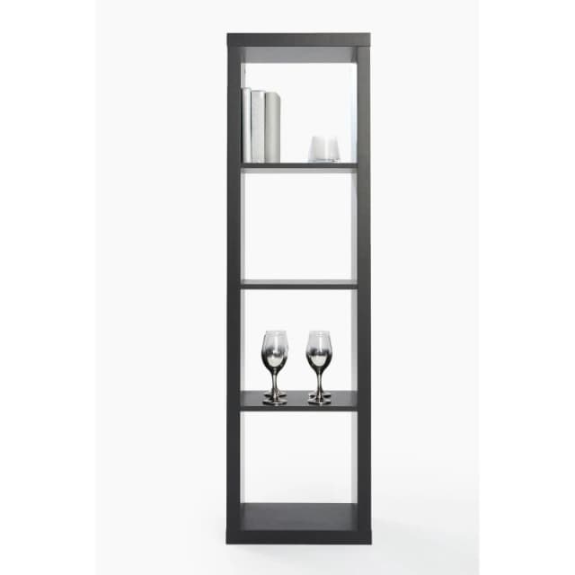 Homelife Addison Tall 4 Cube Shelving Unit - Black One Size