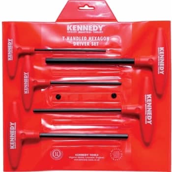 Metric T-handle Hexagon Driver Set (5-Pce) - Kennedy
