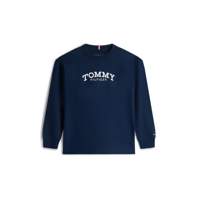 Tommy Hilfiger Kids Mono Print Long Sleeve T-Shirt Dark Night Navy male 8Y