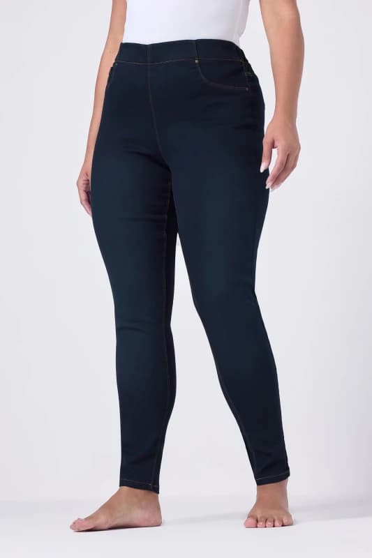 Yours Womens Pull On Jeggings in Blue Size: 28S Blue Female 28S