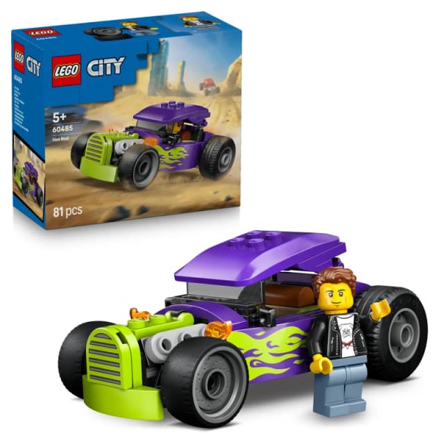 LEGO City Hot Rod Race Car Building Toy and Minifigure 60485
