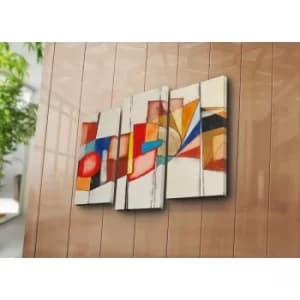 3PATK-97 Multicolor Decorative Canvas Painting (3 Pieces)