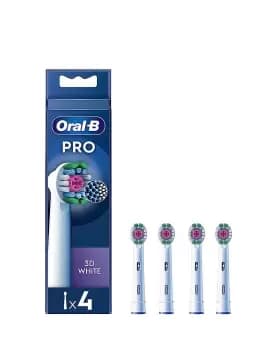 Oral B 3D White Replacement Heads Toothbrush 4Pcs