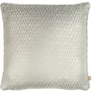Kai Astrid Metallic Teardrop Piped Edge Cushion Cover, Platinum, 43 x 43 Cm
