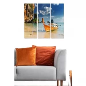 MDF59120 Multicolor Decorative MDF Painting (3 Pieces)