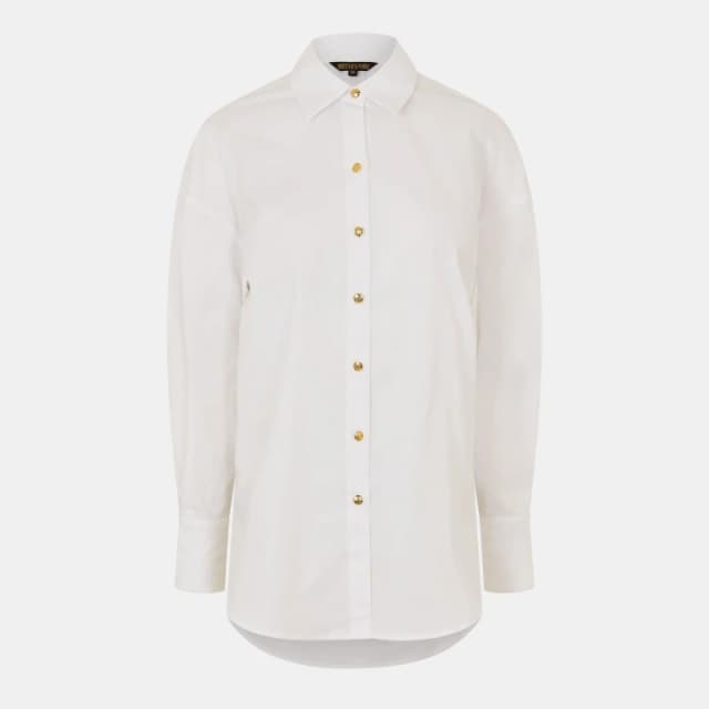 Biba Branded Shirt Ladies White09 female 10 (S)