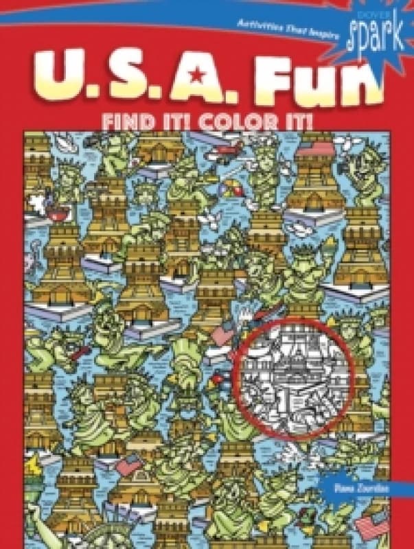 Diana Zourelias Spark U.S.A. Fun Find it! Color it! Book Multi unisex